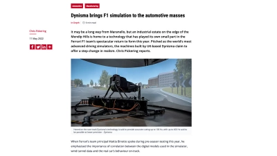 The Engineer Dynisma brings F1 simulation to the masses